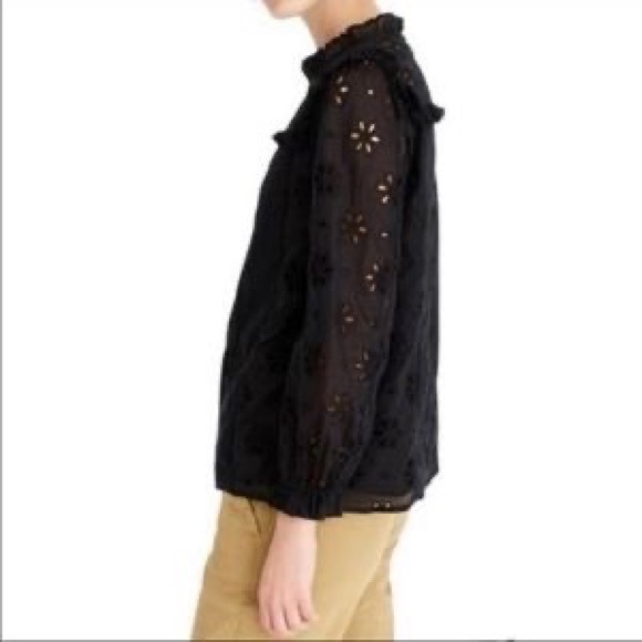 J.Crew Eyelet Ruffle Top - Picture 4 of 9
